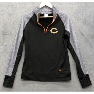 Pink Women’s NFL Athletic Bears Top M 1/4 Zip Up Thumb holes